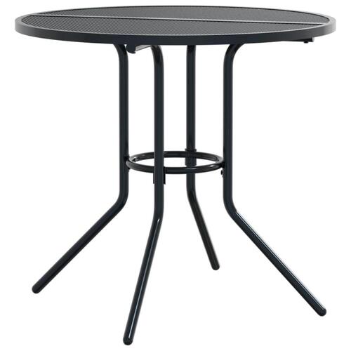Terrassebord Ø80x72,5 cm pulverlakeret stål antracitgrå