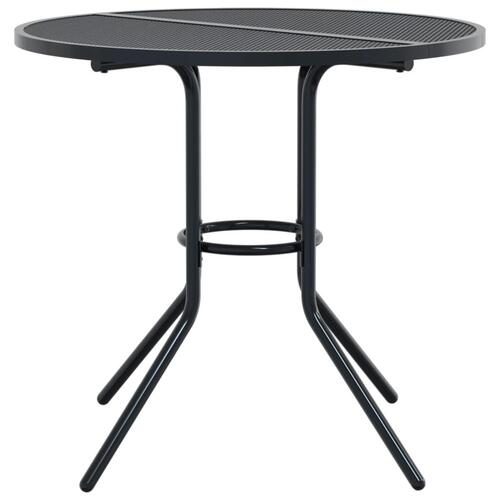 Terrassebord Ø80x72,5 cm pulverlakeret stål antracitgrå