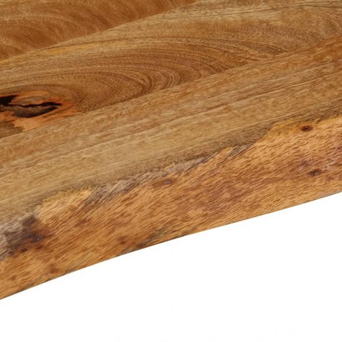 Bordplade i massivt mangotræ 140 x 60 x 2,5 cm - naturlig kant