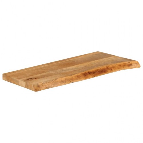 Bordplade i massivt mangotræ med naturlig kant - 70 x 40 x 2,5 cm