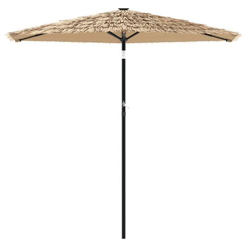 Parasol med stålstang 223x223x213 cm brun