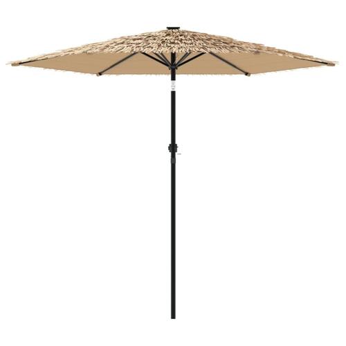 Parasol med stålstang 223x223x213 cm brun