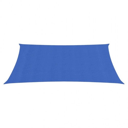 Solsejl 2 × 3,5 m i HDPE - blå, 160 g/m²