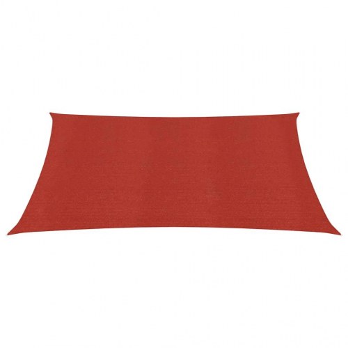 Solsejl 2 × 2,5 m - HDPE 160 g/m², rød (rektangulær)