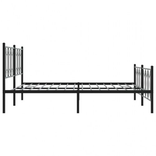 Sengeramme med gavl og fodgærde 183×213 cm - metal, sort
