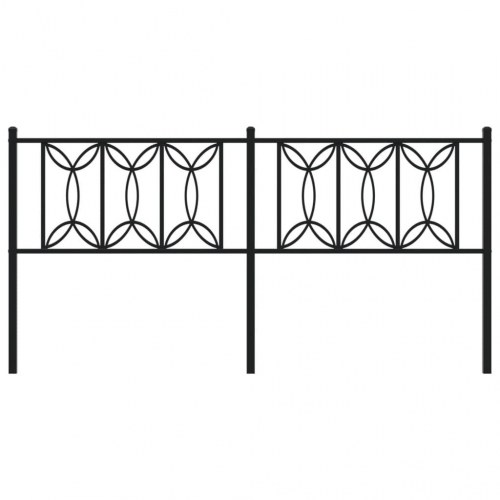 Sengegavl 180 cm metal sort