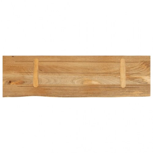 Bordplade i massivt mangotræ med naturlig kant - 100 x 20 x 3,8 cm