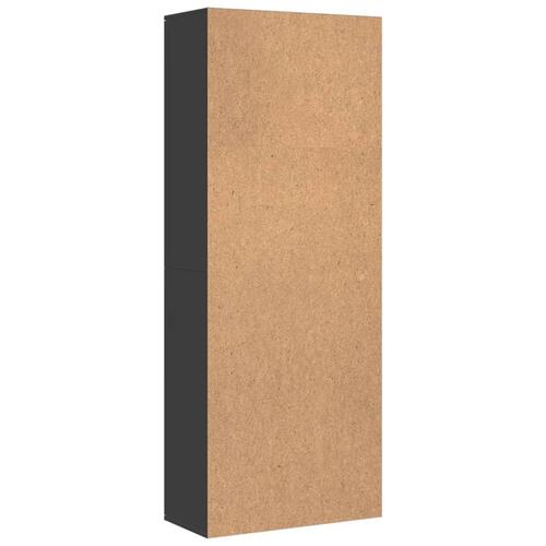 Højskab 70x35x180 cm konstrueret træ sort