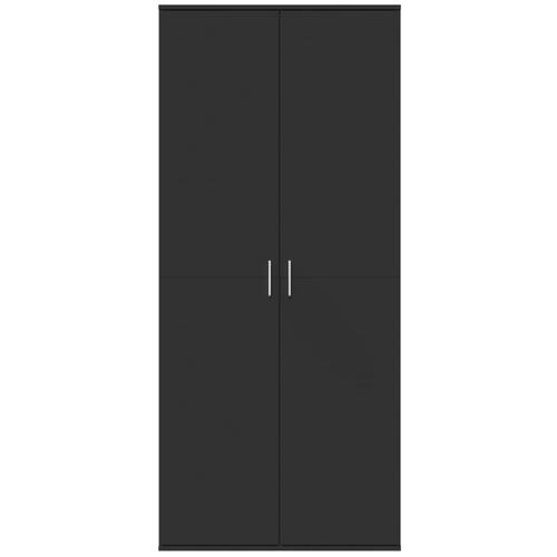 Højskab 80x35x180 cm konstrueret træ sort
