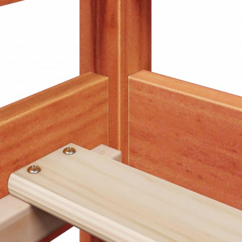 Husseng 90x200 cm massivt fyrretræ gyldenbrun