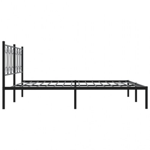 Sengeramme med sengegavl 193 x 203 cm - sort
