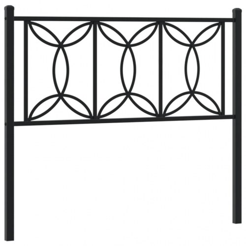 Sengegavl 100 cm metal sort