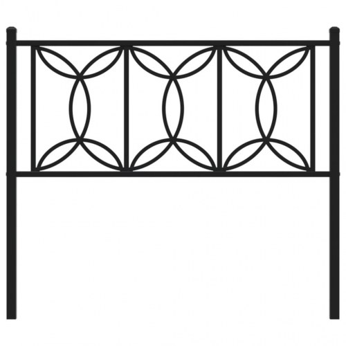 Sengegavl 100 cm metal sort