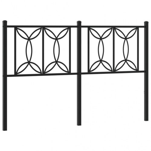 Sengegavl 135 cm metal sort