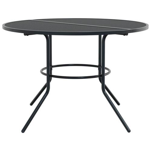 Terrassebord Ø110x72,5 cm pulverlakeret stål antracitgrå