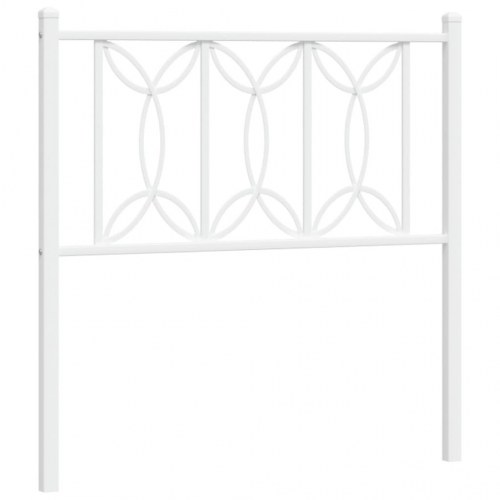 Sengegavl 90 cm metal hvid