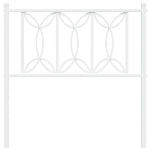 Sengegavl 90 cm metal hvid
