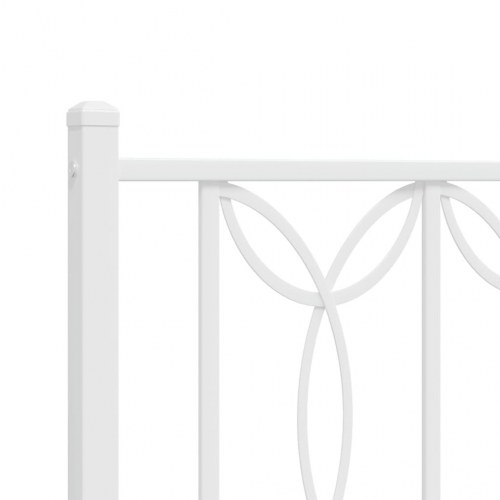 Sengegavl 90 cm metal hvid