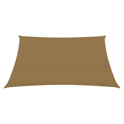 Solsejl 2 × 2,5 m - gråbrun HDPE 160 g/m², rektangulært