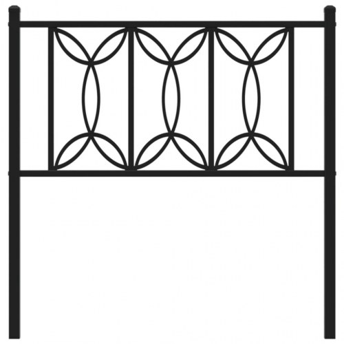 Sengegavl 75 cm metal sort