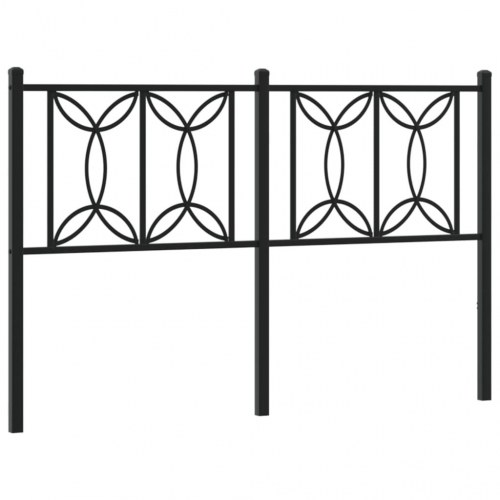 Sengegavl 140 cm metal sort