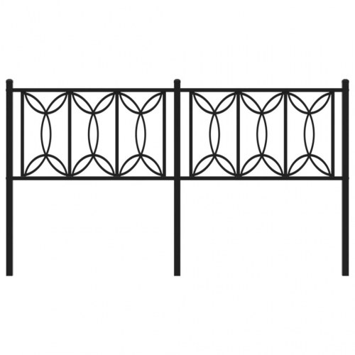 Sengegavl 160 cm metal sort