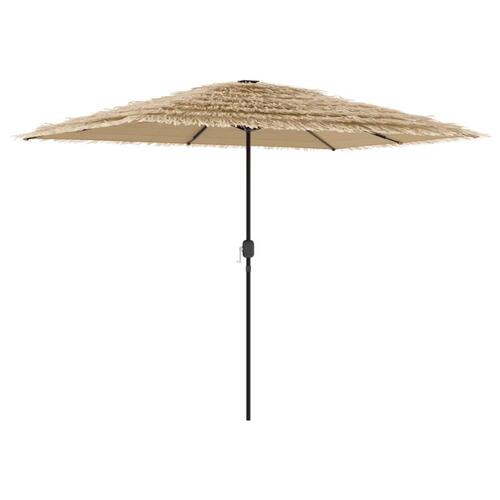 Haveparasol med stålstang 300x200x250 cm brun