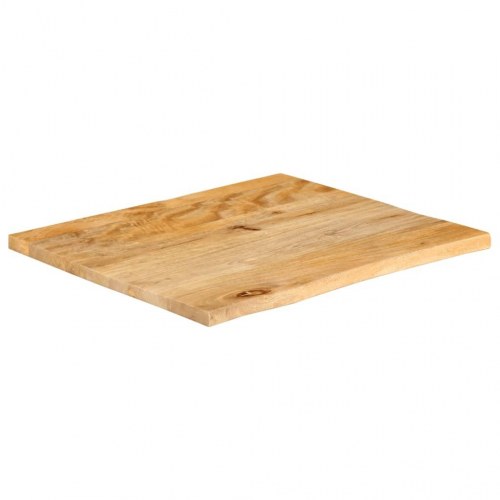 Bordplade 80x80x2,5 cm naturlig kant massivt mangotræ