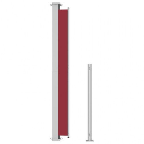 Sidemarkise til terrasse 220×300 cm - sammenrullelig, rød