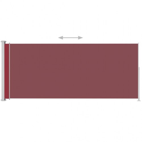Sammenrullelig sidemarkise til terrassen 220x500 cm rød