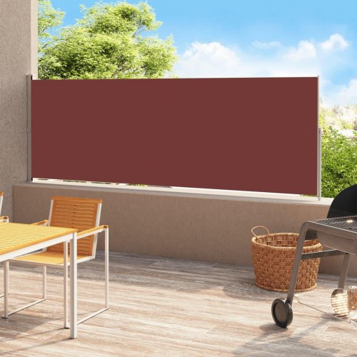 Sidemarkise til terrasse 220×500 cm - sammenrullelig, brun