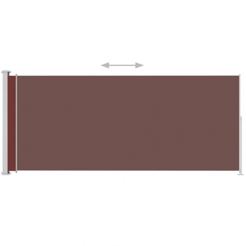 Sidemarkise til terrasse 220×500 cm - sammenrullelig, brun