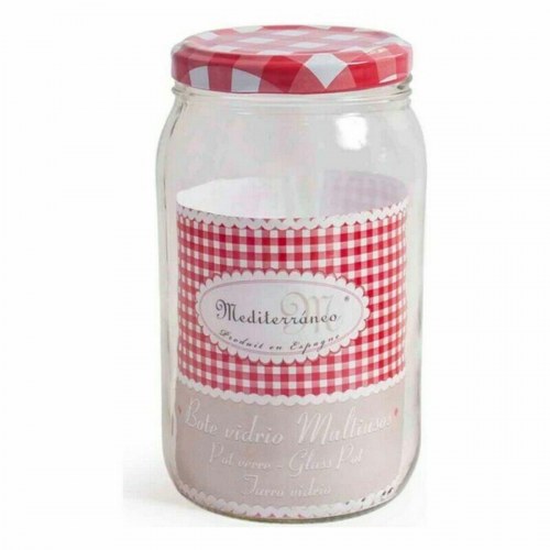 Mediterraneo glasbeholder 2 l med låg - sæt á 6