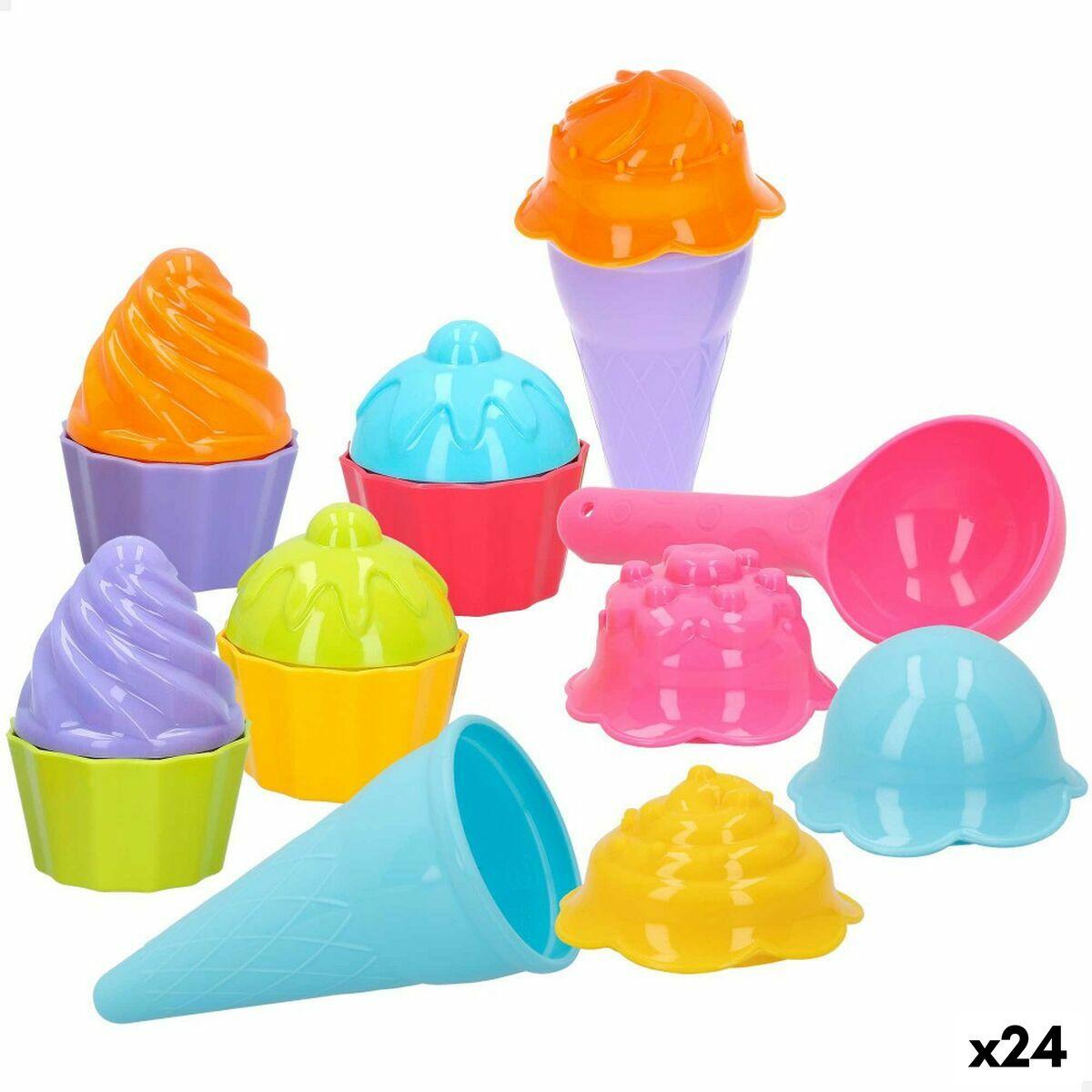 Sæt Med Legetøj Til Stranden Colorbaby 15 Dele Forme Is Cupcake 24 Enheder