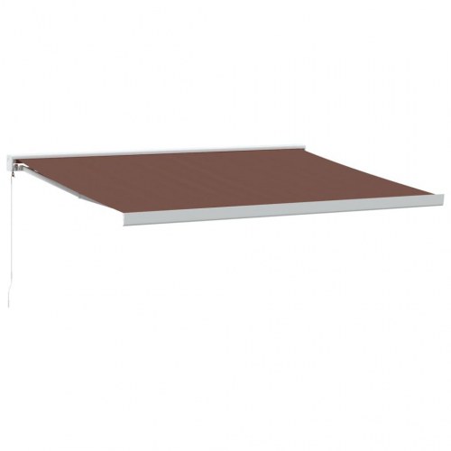 Markise 400 × 300 cm - automatisk betjening, brun