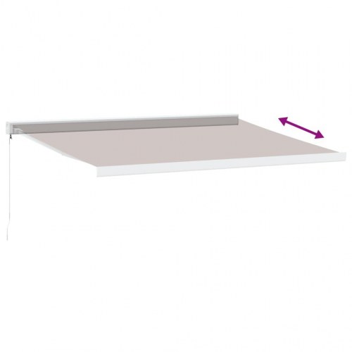 Markise 400 × 300 cm - automatisk betjening, brun