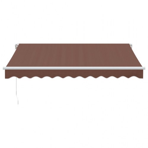 Markise med LED-lys 300 x 250 cm manuel - brun