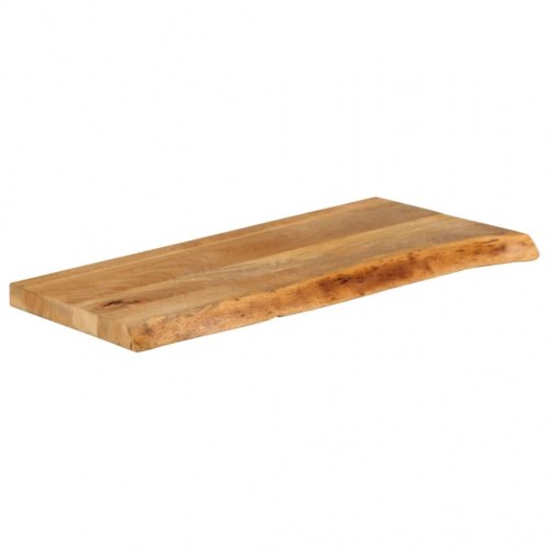 Bordplade i massivt mangotræ med naturlig kant - 70 x 30 cm