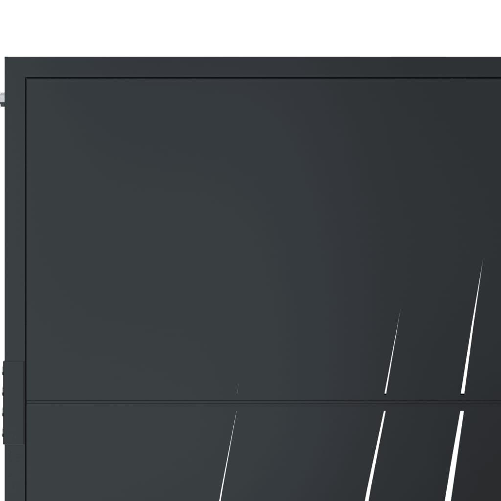 Havelåge 105x105 cm stål græsdesign antracitgrå