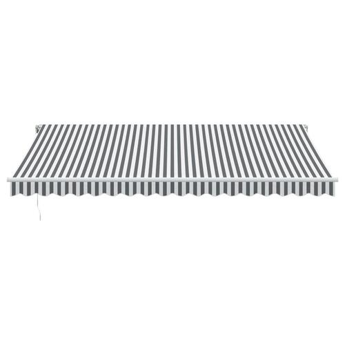 Markise 450x300 cm automatisk betjening antracitgrå og hvid