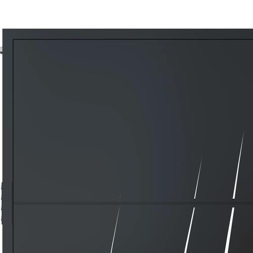 Havelåge 105x80 cm stål græsdesign antracitgrå