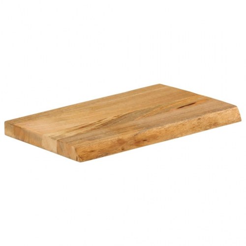 Bordplade i massivt mangotræ med naturlig kant - 50 x 30 x 2,5 cm