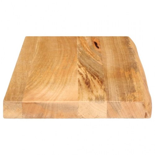 Bordplade i massivt mangotræ med naturlig kant - 50 x 30 x 2,5 cm
