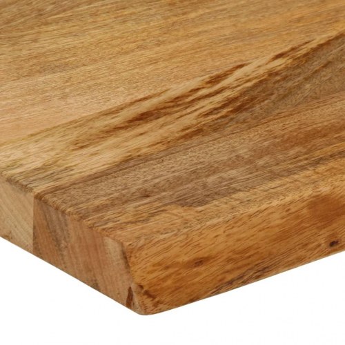 Bordplade i massivt mangotræ med naturlig kant - 50 x 30 x 2,5 cm
