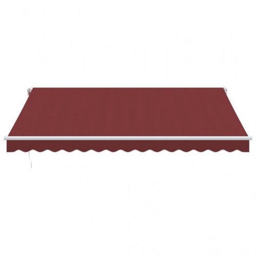 Markise med LED-lys 400 × 300 cm - automatisk betjening, bordeaux