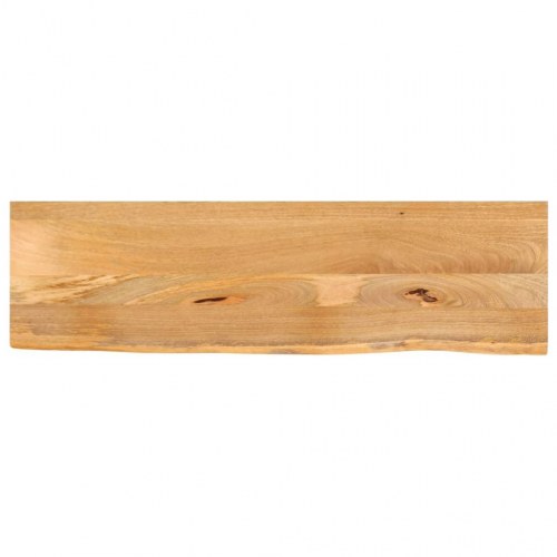 Bordplade i massivt mangotræ 140 x 20 x 2,5 cm - naturlig kant