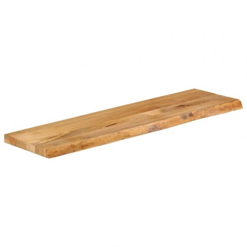 Bordplade i massivt mangotræ 140 x 20 x 2,5 cm - naturlig kant