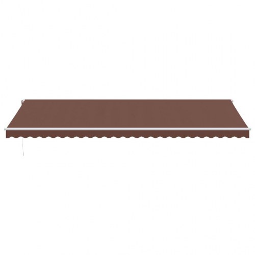 Markise med LED-lys 600×300 cm - automatisk betjening, brun