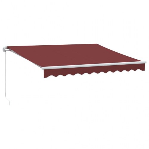 Markise med LED-lys 300 x 250 cm manuel betjening - bordeaux