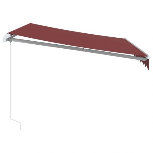 Markise med LED-lys 300 x 250 cm manuel betjening - bordeaux